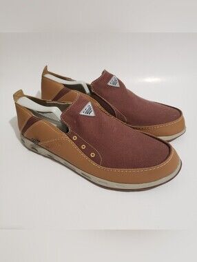Columbia PFG Bahama Vent Relaxed Slip On Boat Shoes Men’s 12 Brown Tan Fishing